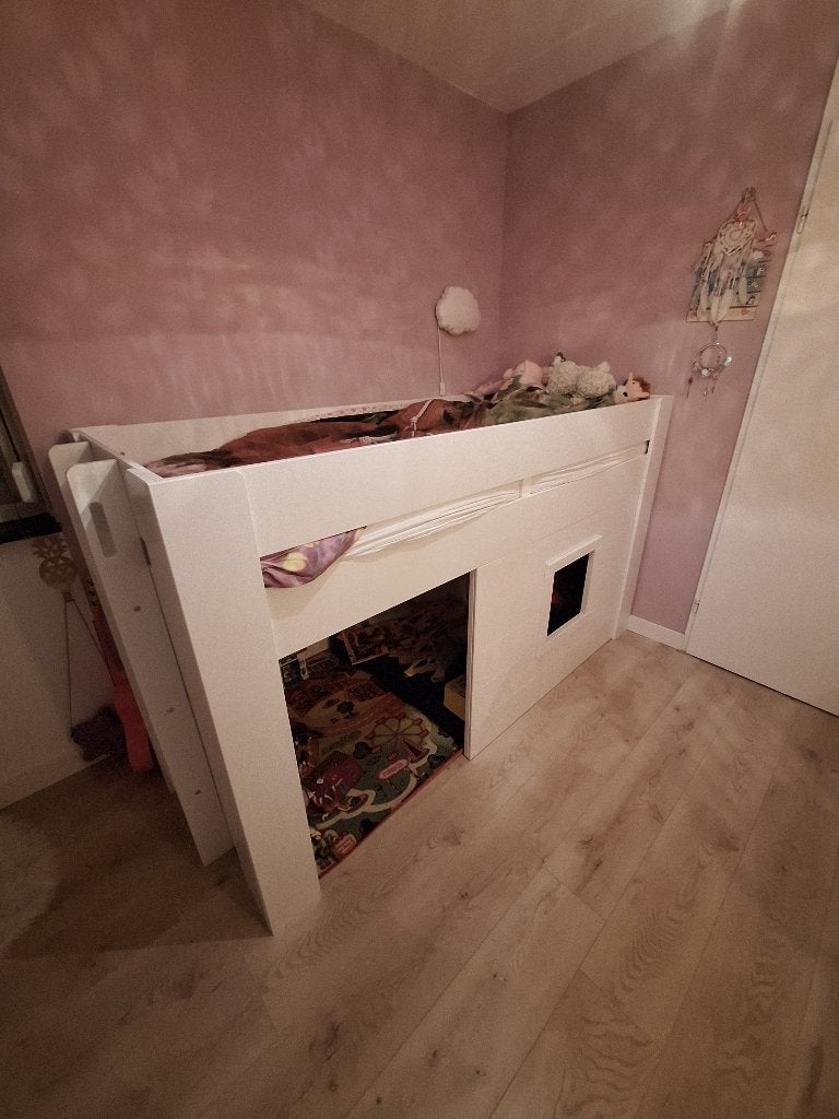 Halfhoogslaper 90 x 200, Ophalen, Zo goed als nieuw, Halfhoogslaper