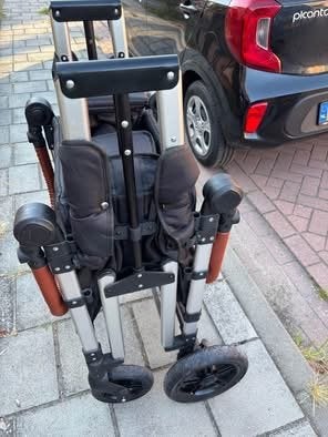 Mr. Fold kinderkar met 1 zitje en zonnedoek, Kinderen en Baby's, Kinderwagens en Combinaties, Gebruikt, Verstelbare duwstang, Combiwagen