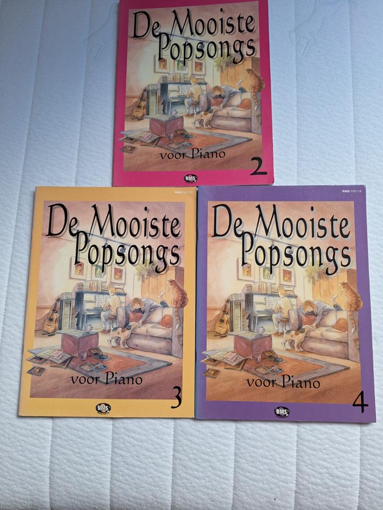 De Mooiste Popsongs voor Piano - Deel 2, 3 en 4, Muziek en Instrumenten, Bladmuziek, Ophalen of Verzenden, Zo goed als nieuw, Populair