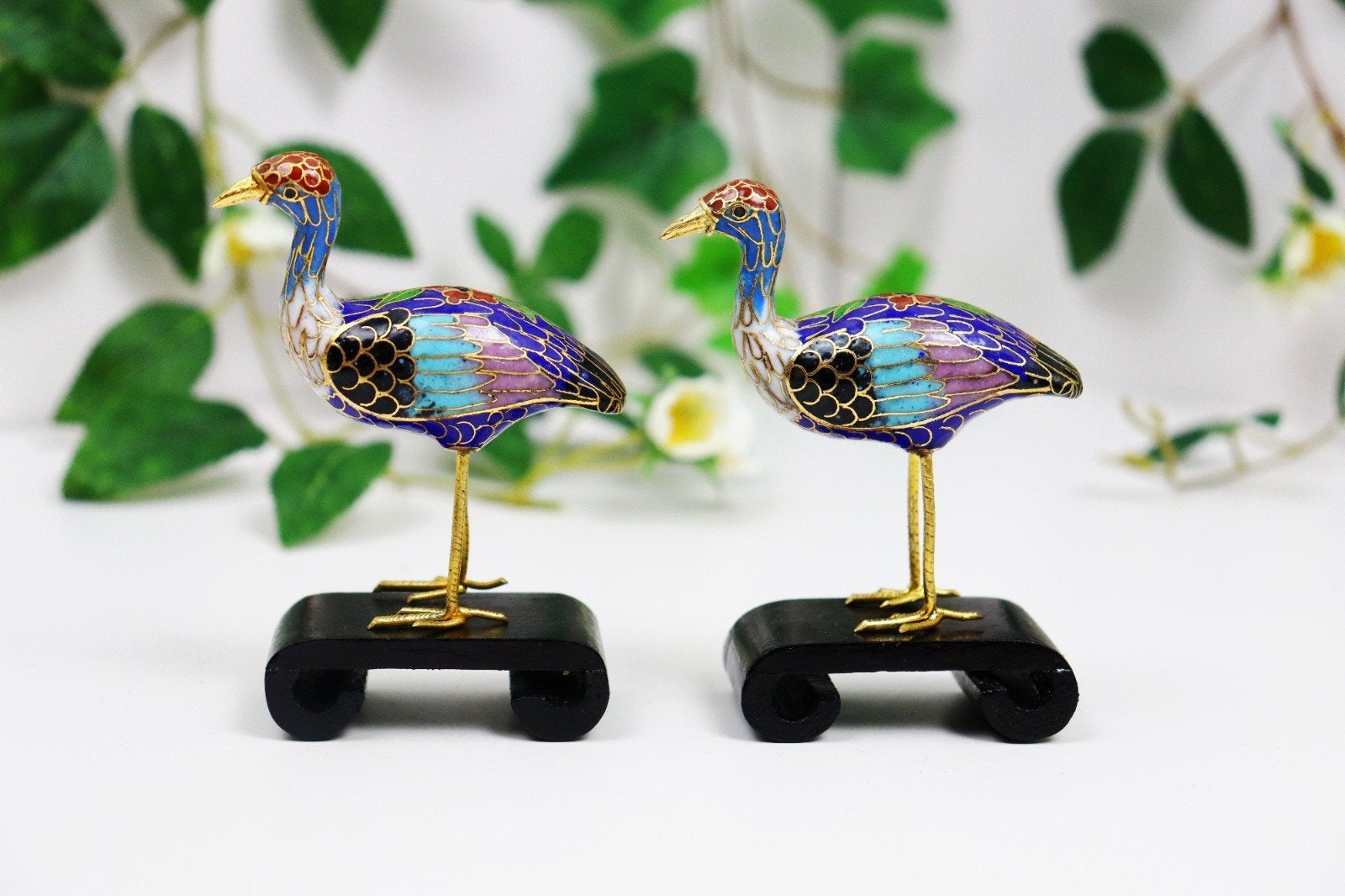 cloisonné kraanvogel, Ophalen of Verzenden