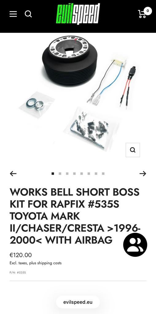 Works Bell Short BossKit Rapfix #535S Toyota, Verzenden