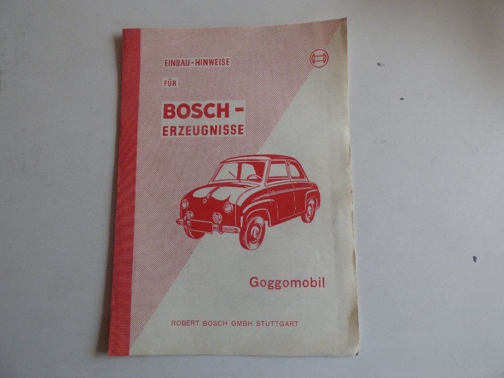 BOSCH INSTALLATIE INSTRUCTIE-FOLDER GOGGOMOBIL, Auto diversen, Handleidingen en Instructieboekjes, Ophalen of Verzenden
