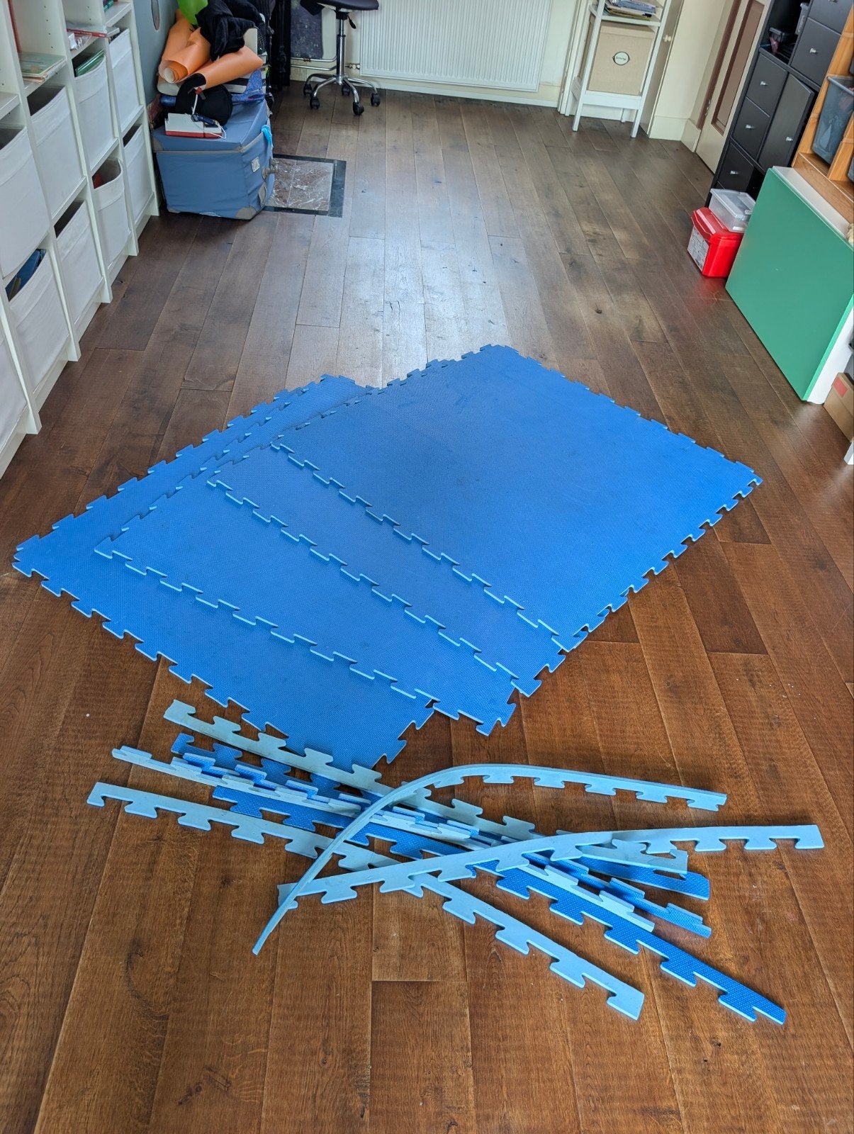 Judo/yogamatten 1x1m (4 stuks) - Flexibel & Groot, Ophalen, Gebruikt, Fitnessmat