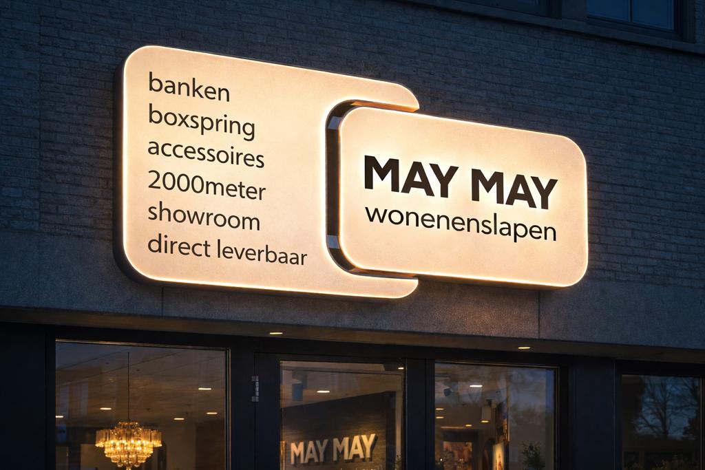 Reclamebord met led verlichting en aluminium frame 160cm, Ophalen, Reclamebord, Gebruikt, Mwonenenslapen