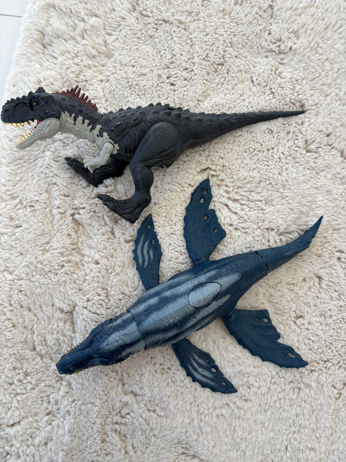Jurassic World Dinos: Indominus Rex en Mosasaurus figuren, Kinderen en Baby's, Ophalen of Verzenden, Gebruikt