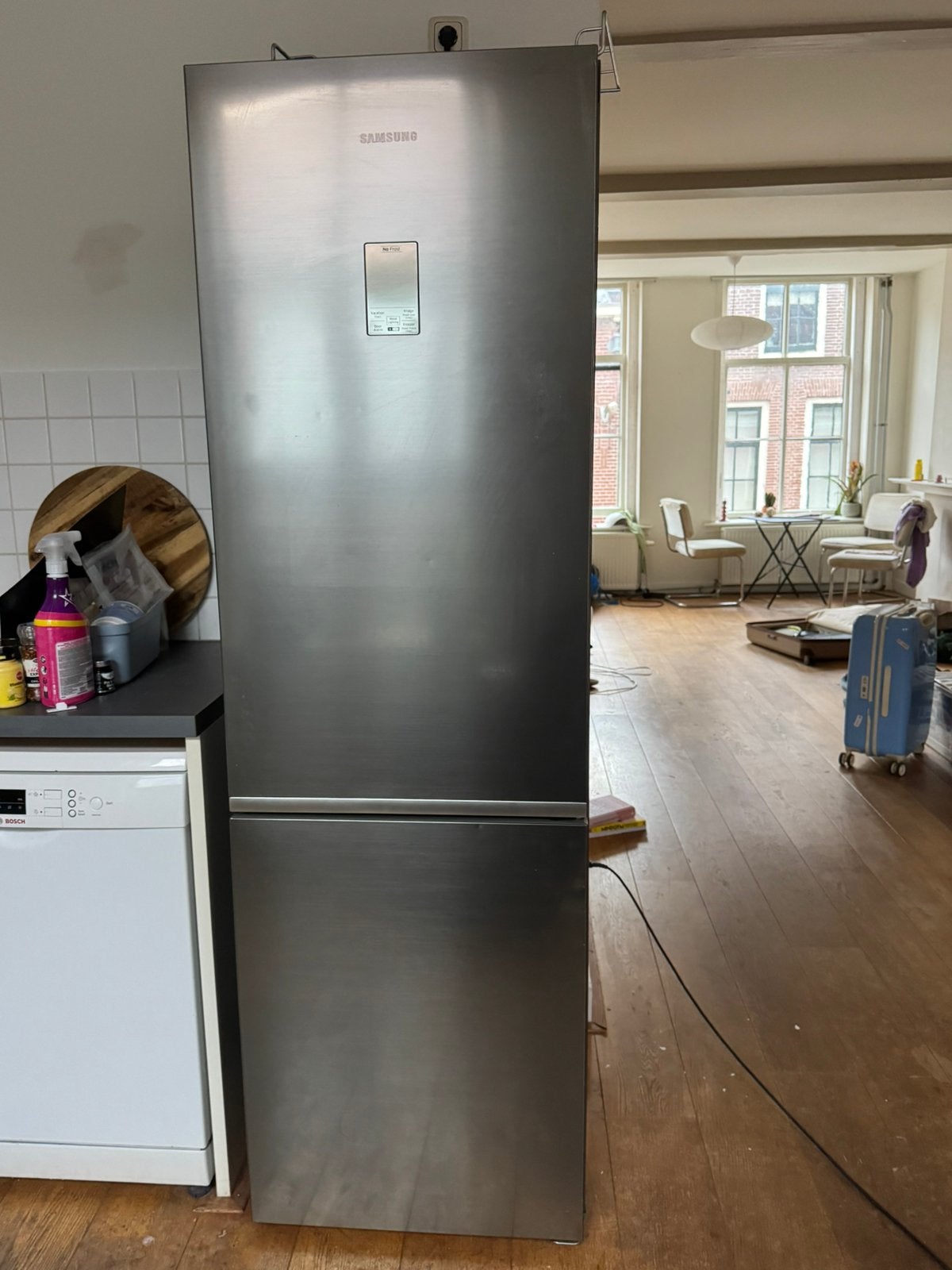 Samsung koelkast (Smart Space), Witgoed en Apparatuur, 200 liter of meer, Met aparte vriezer, Zo goed als nieuw, 160 cm of meer