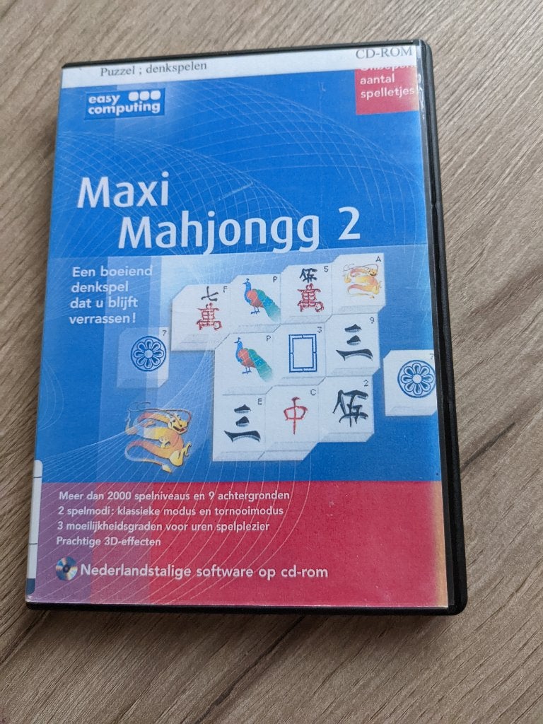 Maxi Mahjongg 2 voor de pc, Spelcomputers en Games, Games | Pc, Puzzel en Educatief, Gebruikt, 1 speler, Eén computer