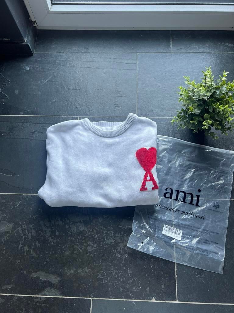 Ami paris trui️, Verzenden, Zo goed als nieuw, Maat 48/50 (M), Wit