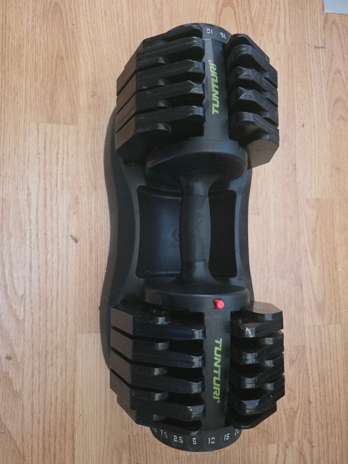 Tunturi Verstelbare Dumbbell - 2.5 tot 25 kg, Ophalen, Gebruikt, Armen, Dumbbell