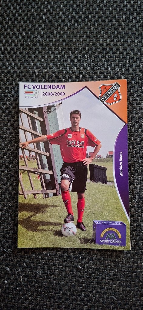 Spelerskaart met handtekening; Mathieu Boots # FC Volendam, Ophalen of Verzenden, Nieuw, Overige binnenlandse clubs, Spelerskaart