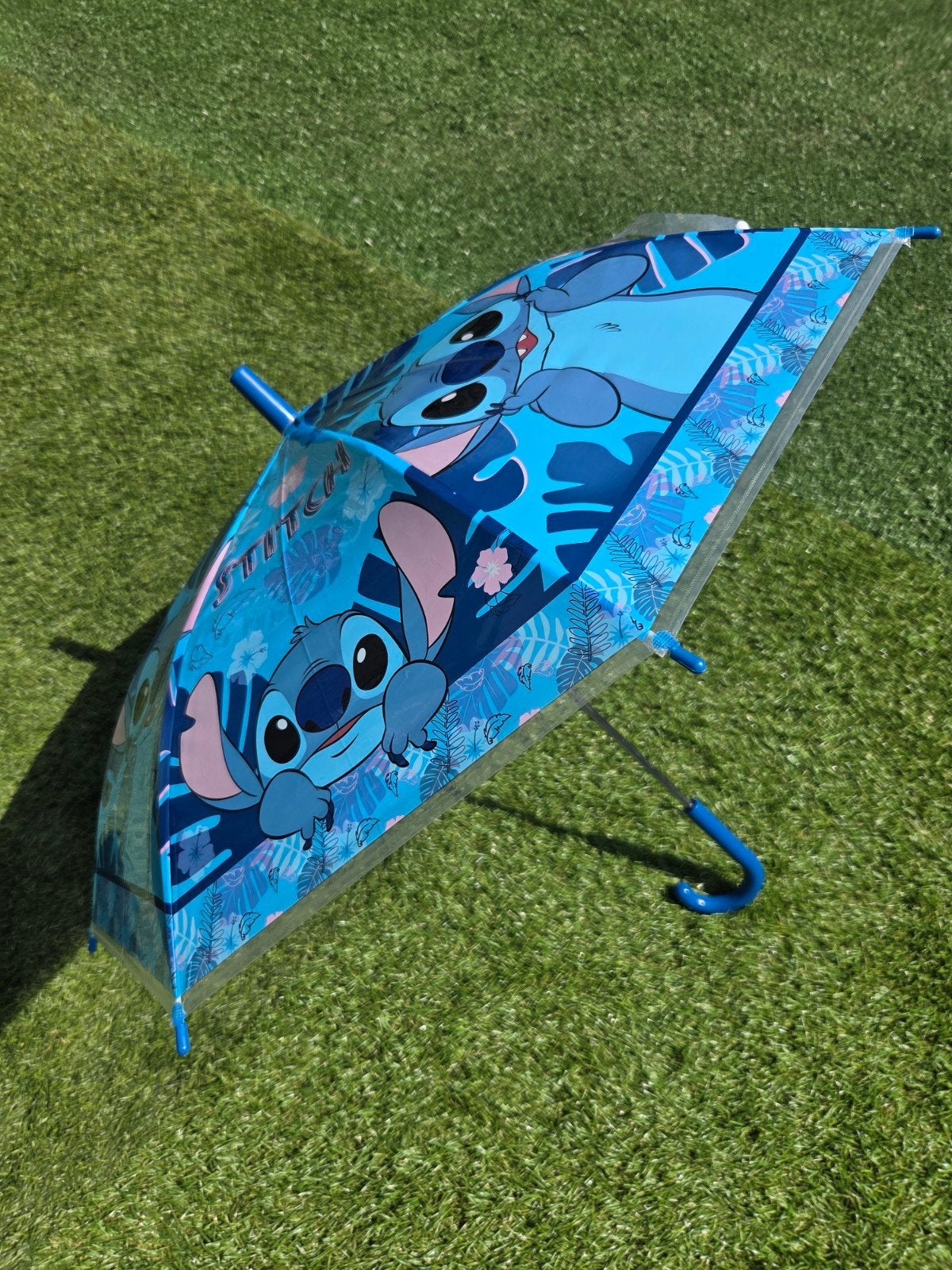 Stitch paraplu voor kinderen, Ophalen of Verzenden, Transparant, Nieuw, Blauw