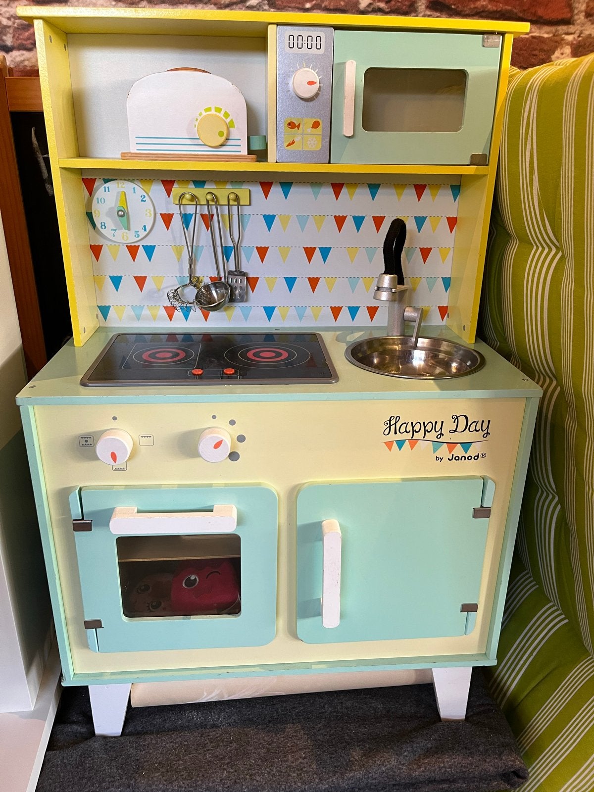 Janod Speelkeukentje 'Happy Day' met accessoires, Ophalen, Gebruikt, Hout, Speelkeuken