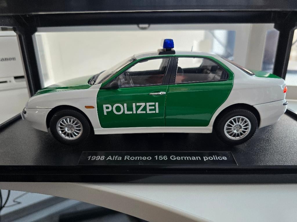 Alfa romeo 156 german Police 1998 1/18, Ophalen of Verzenden, Nieuw, Auto, Overige merken