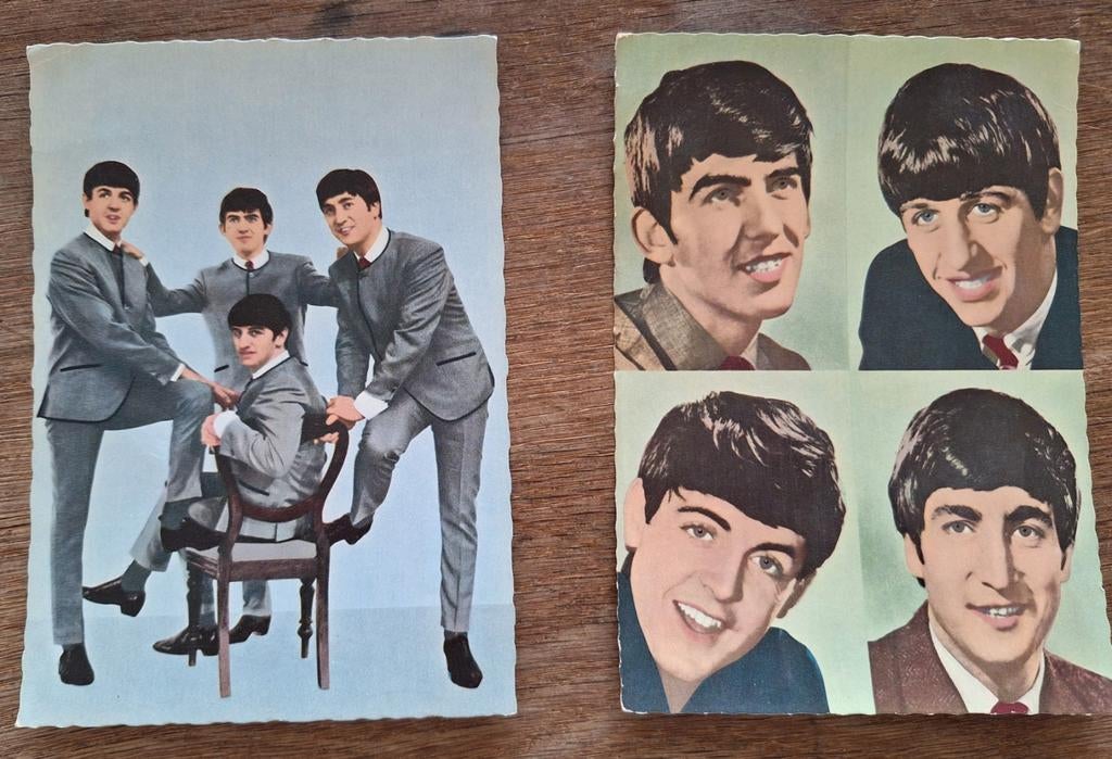 Vintage Beatles ansichtkaarten H108 + H109 Duitsland 60s, Ophalen of Verzenden, 1960 tot 1980