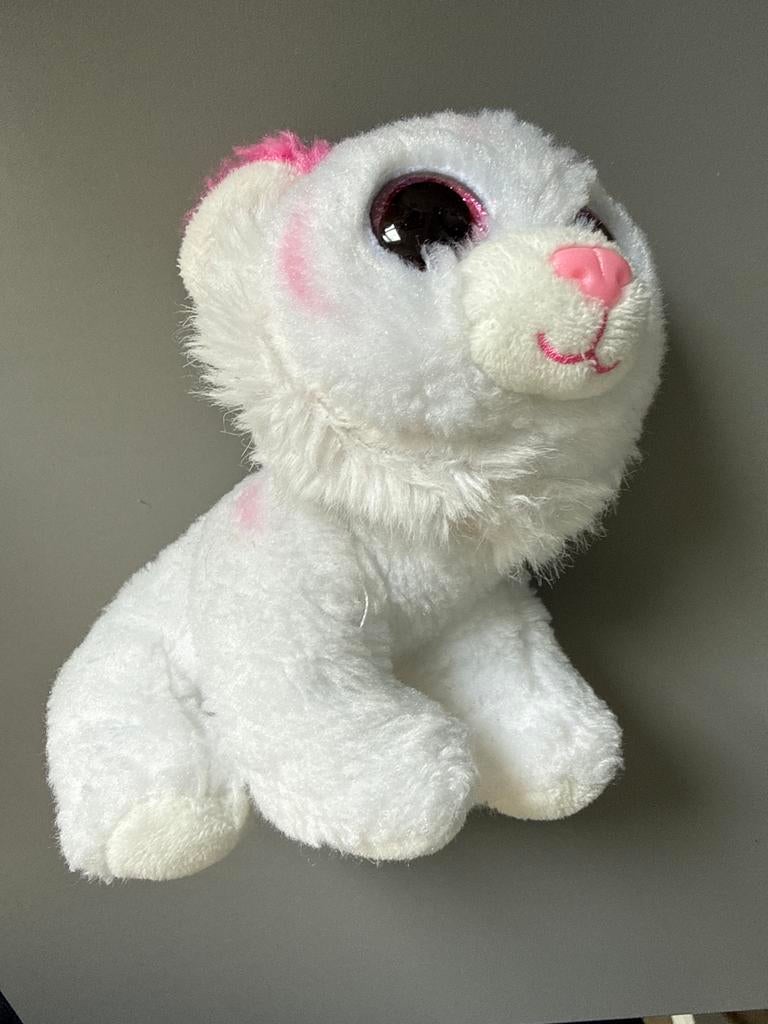 Ty Tabor de Tijger - Wit met Roze Details, Ophalen of Verzenden, Klein (minder dan 20 cm), Wit, Ty