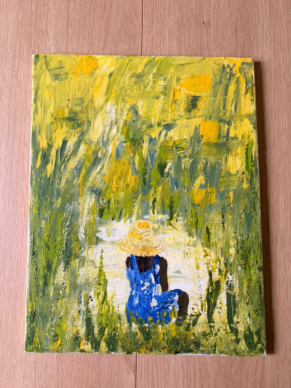 Afrikaans kunstwerk schilderij modern tanzania baklijst, Ophalen of Verzenden