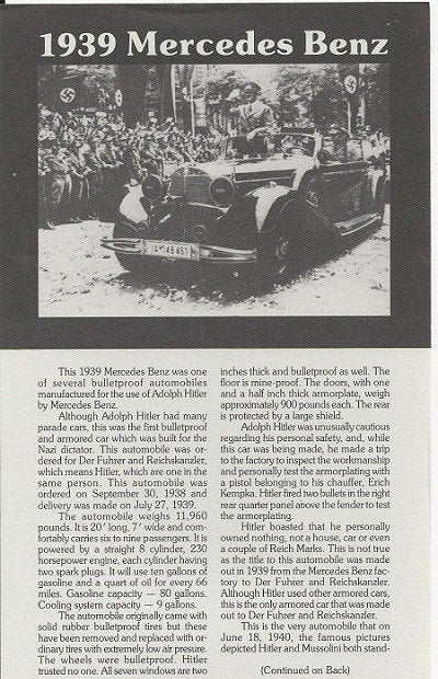 WERELD BEROEMDE AUTO's, 6 flyers, foto en tekst, Foto, Nieuw, Ophalen of Verzenden, Voor 1940