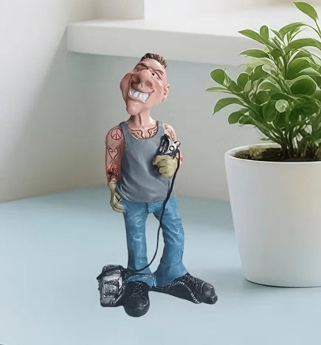 Retro Tattoo Artist prachtig decoratief beeldje (18cm), Ophalen of Verzenden, Nieuw, Dier