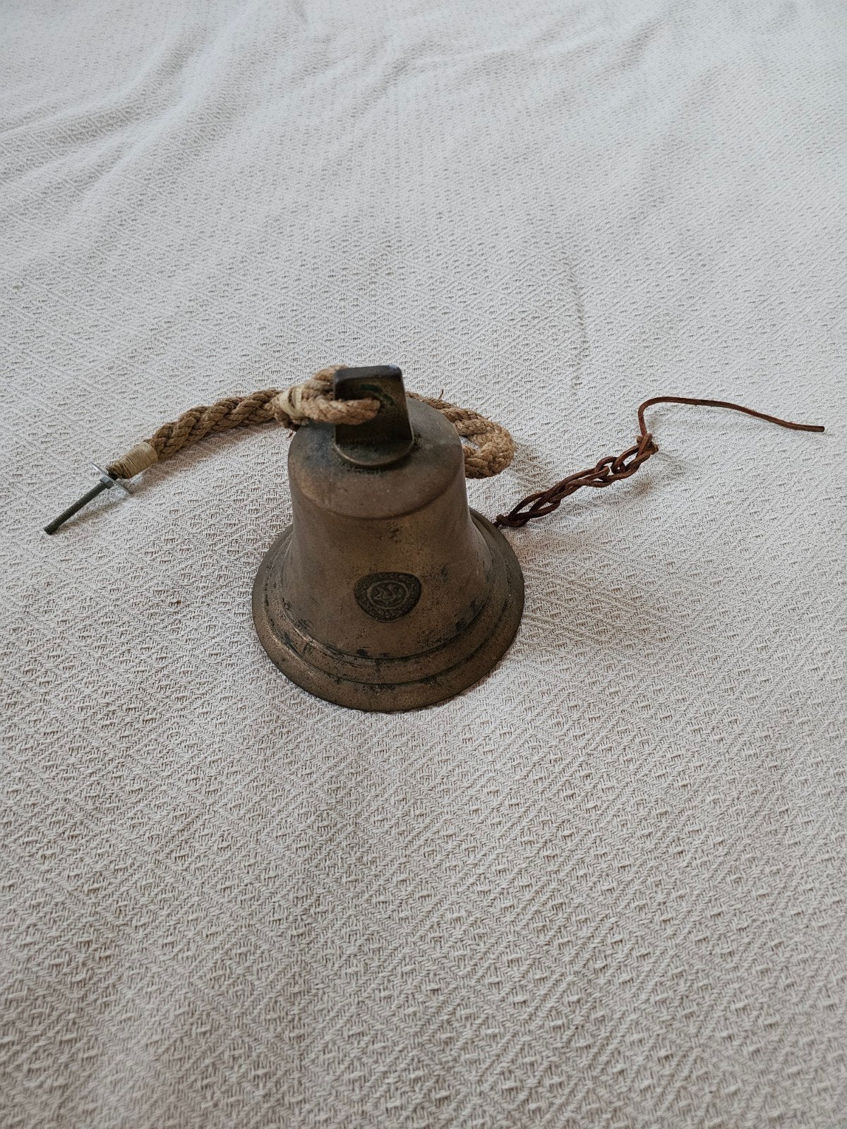 Bronzen scheepsbel SK-Goben 1916 met patina, Ophalen of Verzenden