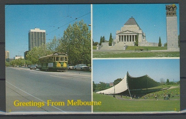 Tram Melbourne Foto-Ansichtkaart TRAM t-57 jdu, Ophalen of Verzenden, Zo goed als nieuw, Tram, Kaart of Prent