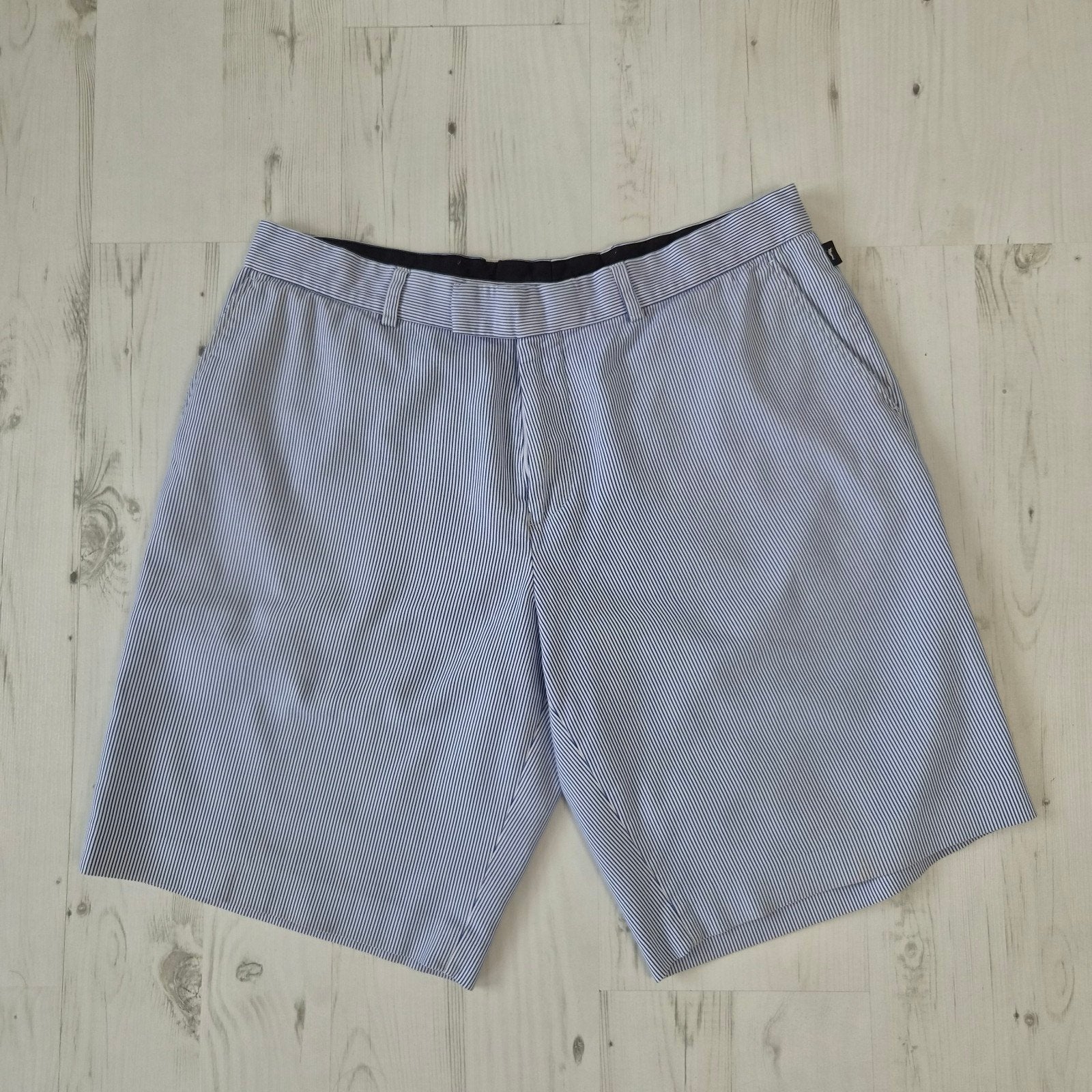 Golfino korte broek W36 gestreepte licht blauw wit, Maat 52/54 (L), Blauw, Ophalen of Verzenden, Zo goed als nieuw