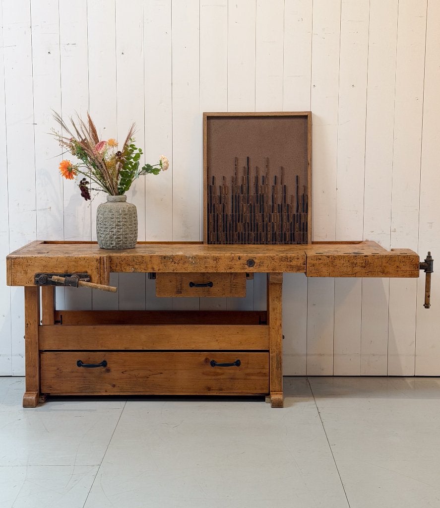 Vintage werkbank | Timmermans werkbank | Houten dressoir, Ophalen