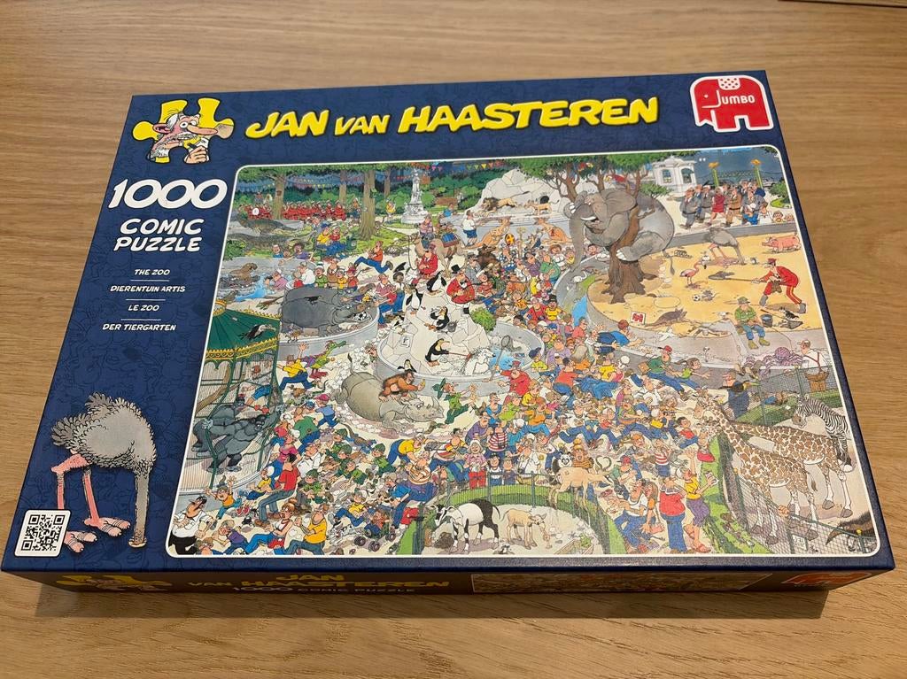 Jan van Haasteren De Dierentuin 1000 stukjes, Ophalen, 500 t/m 1500 stukjes, Zo goed als nieuw, Legpuzzel
