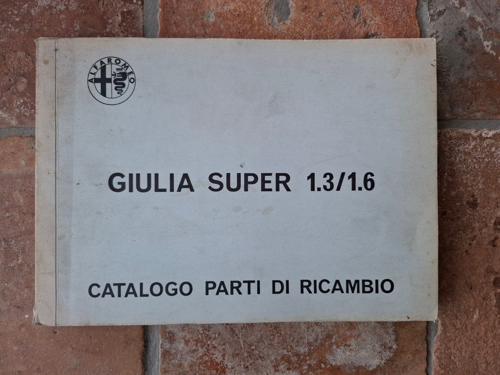 Alfa Romeo Giulia Super 1.3 / 1.6 partsbook - 1972, Ophalen of Verzenden