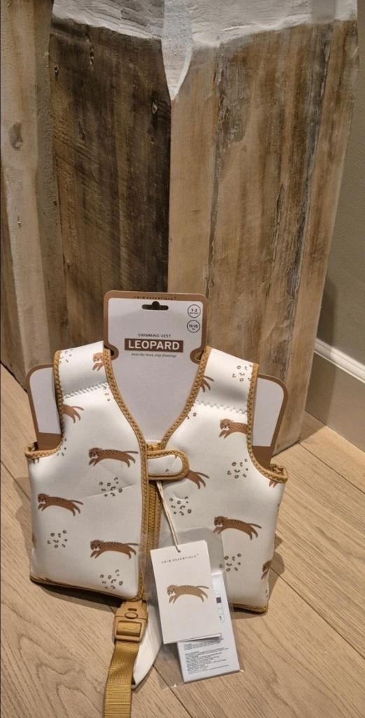 Zwemvest 1-2 jaar Luipaard Wit Bruin 11-15 kg, Kinderen en Baby's, Kinderkleding | Kinder-zwemkleding, Verzenden, Jongen of Meisje