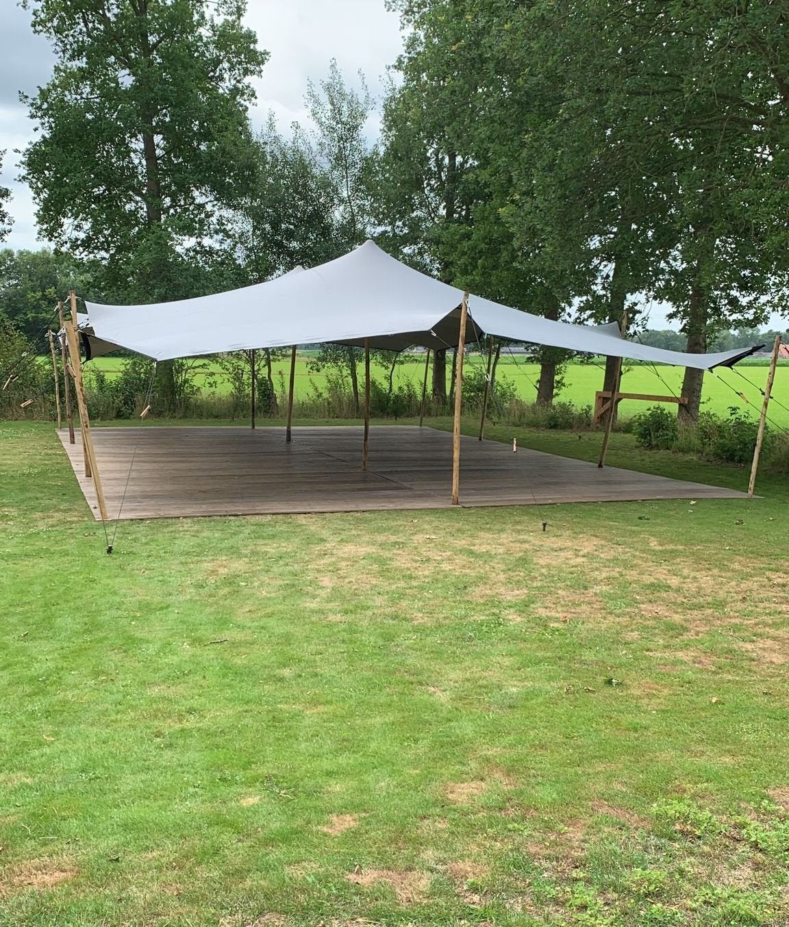 Stretchtent 10x15 Grijs, Ophalen, Gebruikt, Opvouwbaar, Overige typen