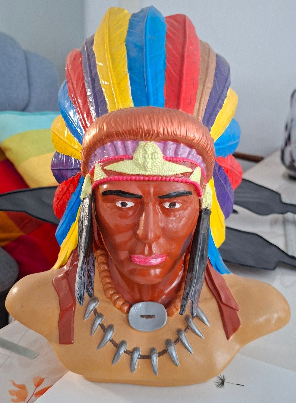 Buste indianen man., Ophalen