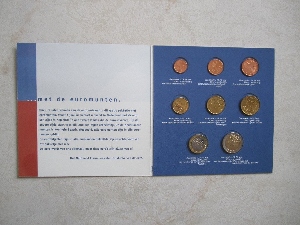 Mapje Eerste kennismaking met de Euromunten, Ophalen of Verzenden, Overige landen, Overige waardes