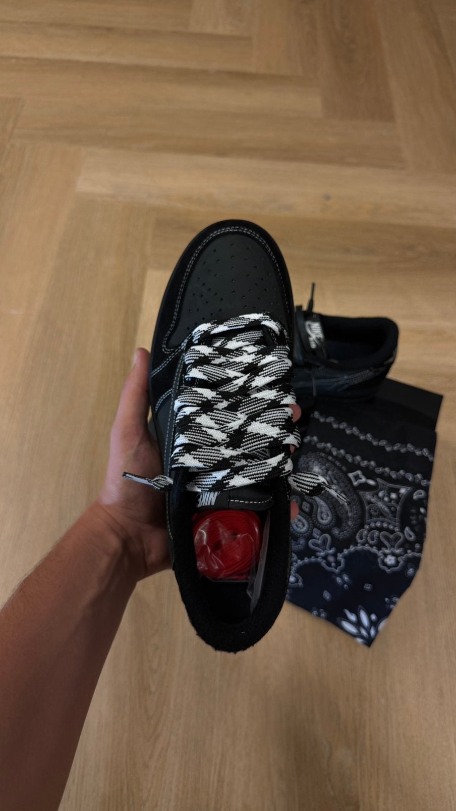Travis Scott x Air Jordan 1 Low OG "Black Phantom" 41 t/m 44, Ophalen of Verzenden, Nieuw, Zwart