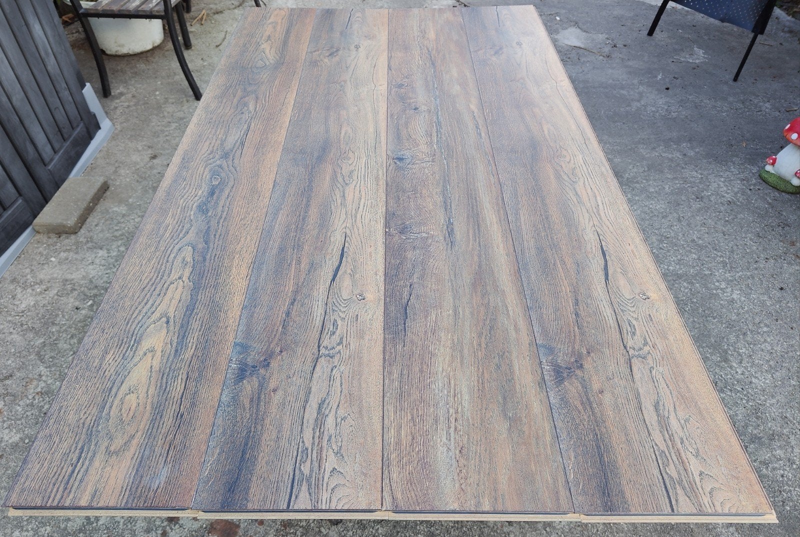 24m2 Ikea Golv Harbour oak laminaat +ondervloer. Opgestapeld, Ophalen, Grijs, Eiken, Zo goed als nieuw