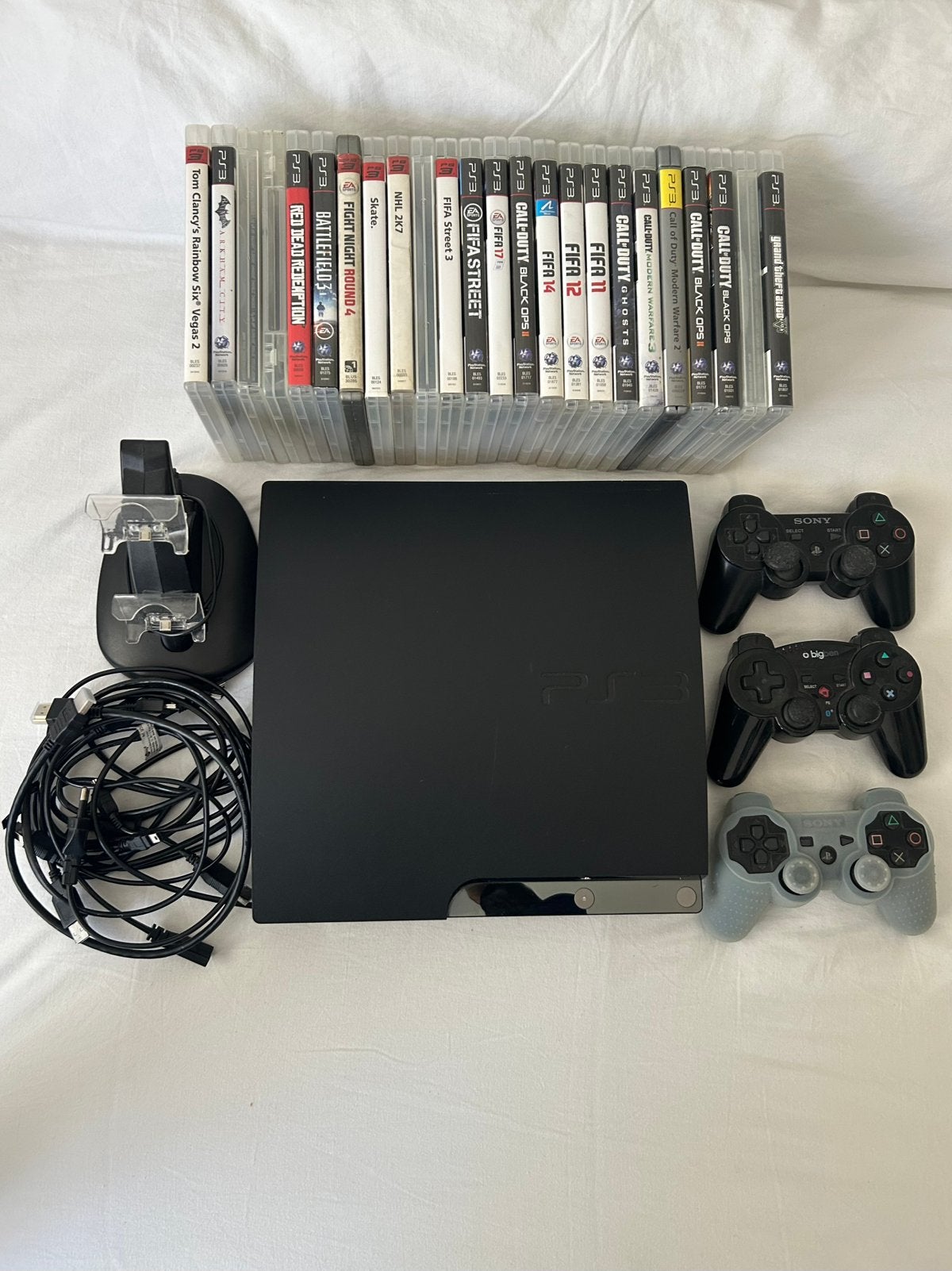 PlayStation 3 Slim 250GB + 24 games, Ophalen, Met games, 250 GB, Zo goed als nieuw