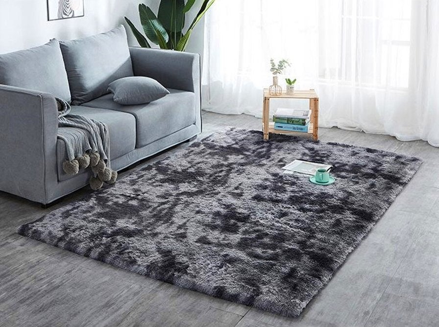 Donkergrijs Rechthoekig Hoogpolig Vloerkleed / Kleed Tapijt, Verzenden, Nieuw, 150 tot 200 cm, Grijs