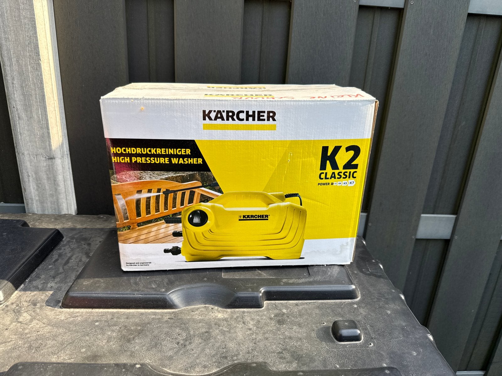 Kärcher K2 Classic Hogedrukreiniger - 2x gebruikt in doos, Tuin en Terras, Hogedrukreinigers, Ophalen, Zo goed als nieuw, Elektrisch