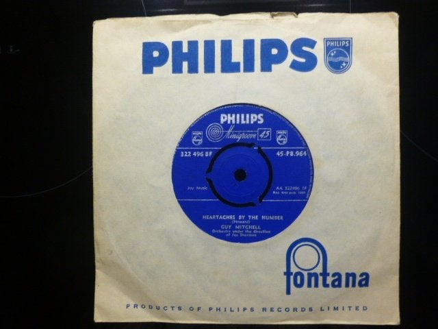 Guy Mitchell. Heartaches by the number. / Two., Ophalen of Verzenden, Gebruikt, 7 inch, Pop