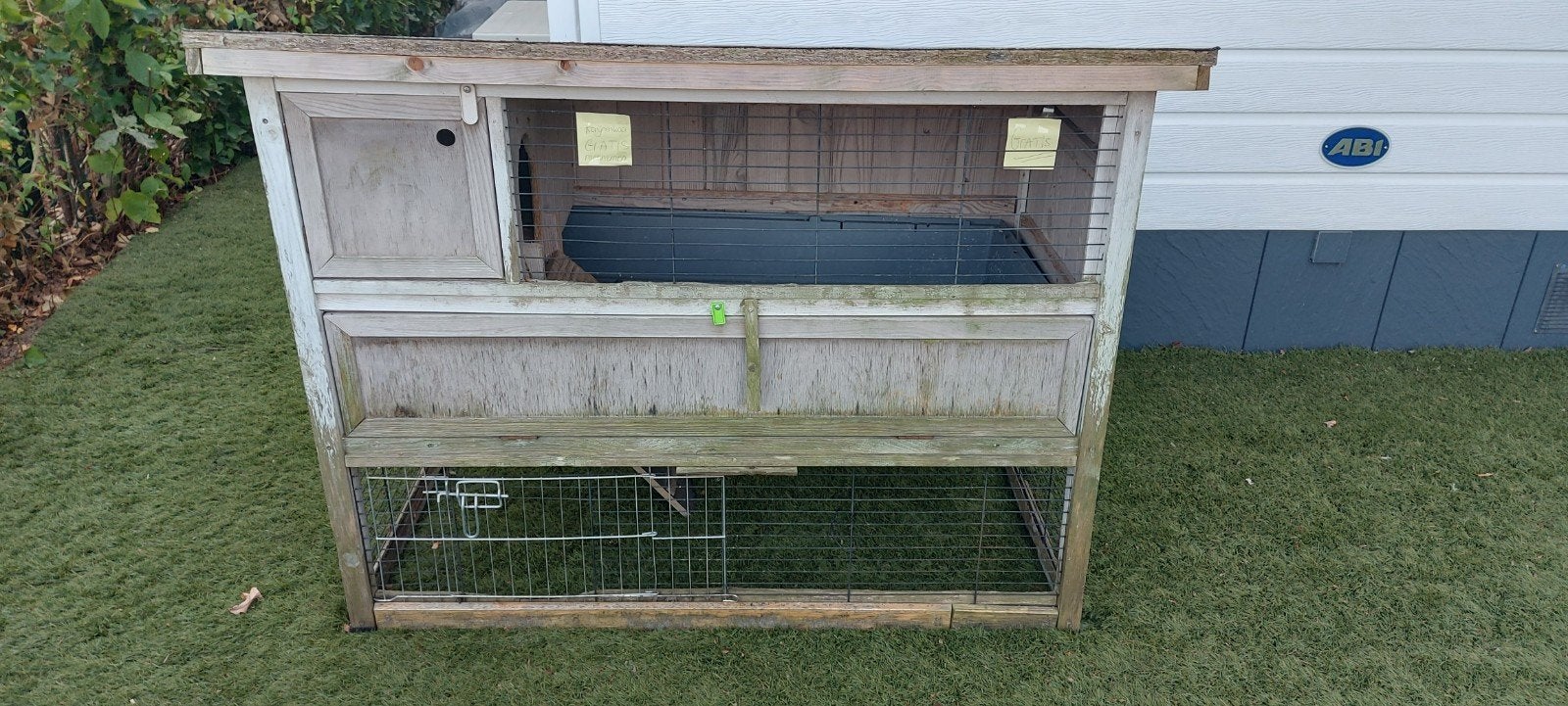 Gratis degelijke konijnenkooi met nieuw dak ophalen in Arcen, Ophalen, Kooi, Gebruikt, 60 tot 90 cm