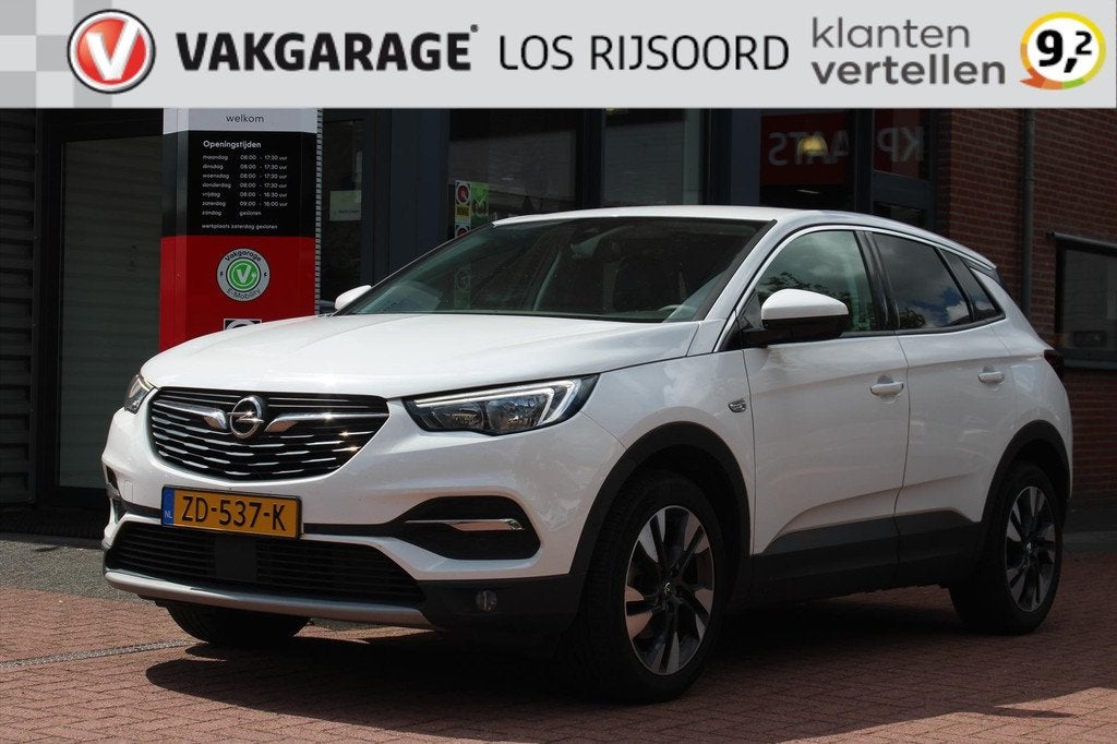 OPEL Grandland X 1.2 Turbo Aut. *Innovation* | Carplay | Cru, 1199 cc, Leder en Stof, Wit, Bedrijf