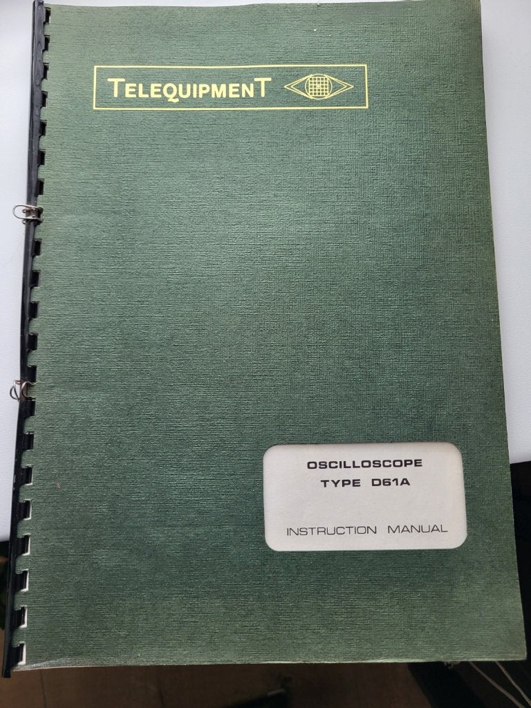 OSCILLOSCOPE type D61A Instruction Manual, Ophalen of Verzenden, Zo goed als nieuw