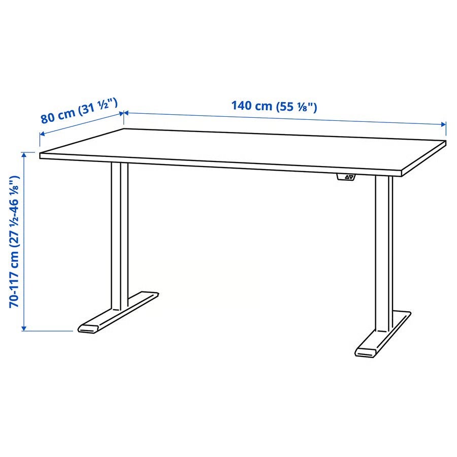 Rodulf ikea zit-sta bureau in goede staat, Ophalen, Zit-sta bureau, Scandinavisch, Zo goed als nieuw
