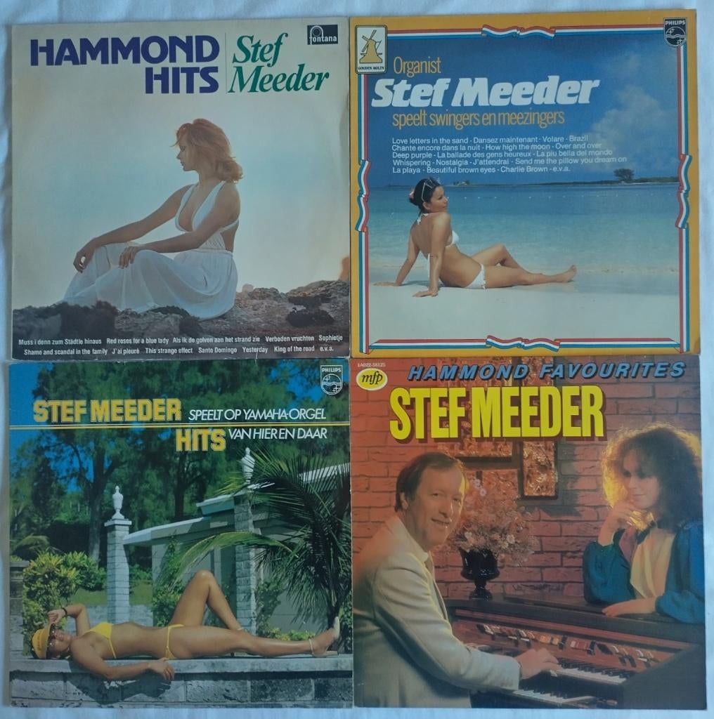 4 LP's Stef Meeder, Originele persing, Ophalen of Verzenden, 12 inch, 1970 - 1979
