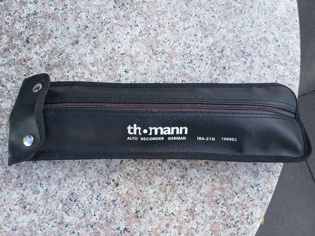 Thomann Altblokfluit TRA-21G met hoes, Ophalen of Verzenden, Zo goed als nieuw, Alt, Kunststof