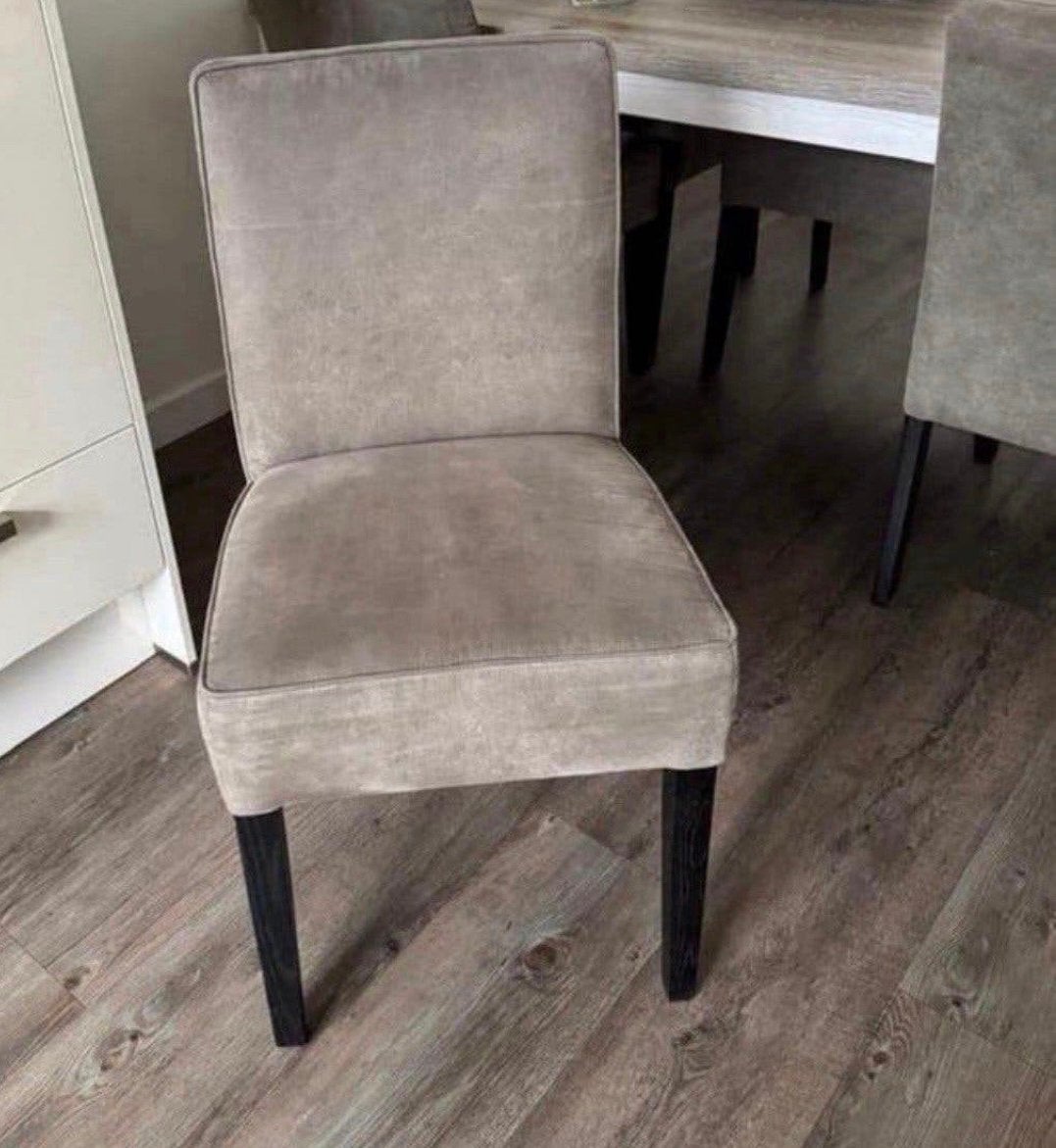 Set eetstoelen 6 stuks, Ophalen, Zo goed als nieuw, Grijs