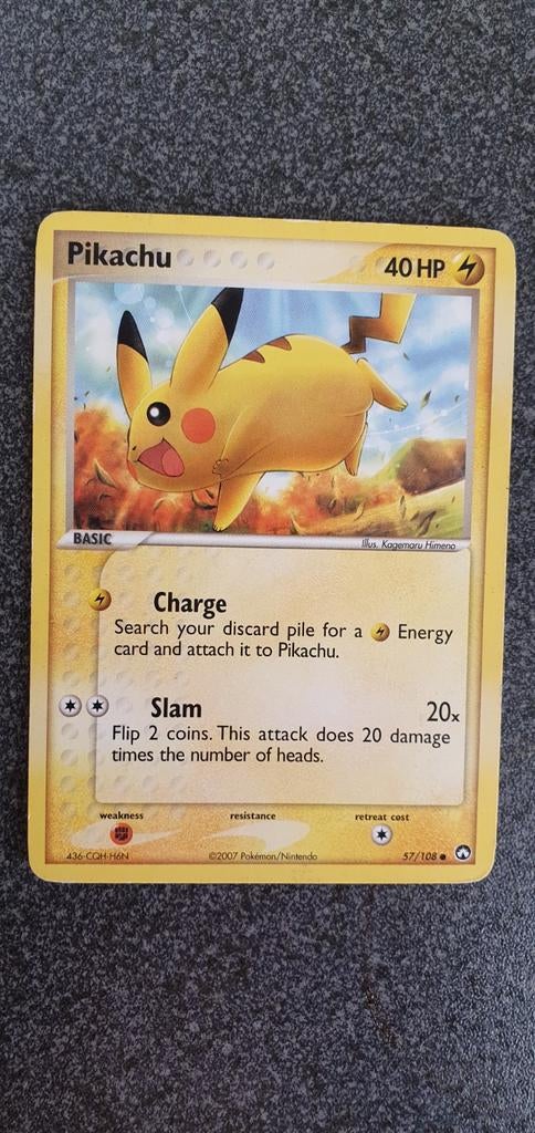 Pikachu 57/108 pokemon kaart, Ophalen of Verzenden, Zo goed als nieuw