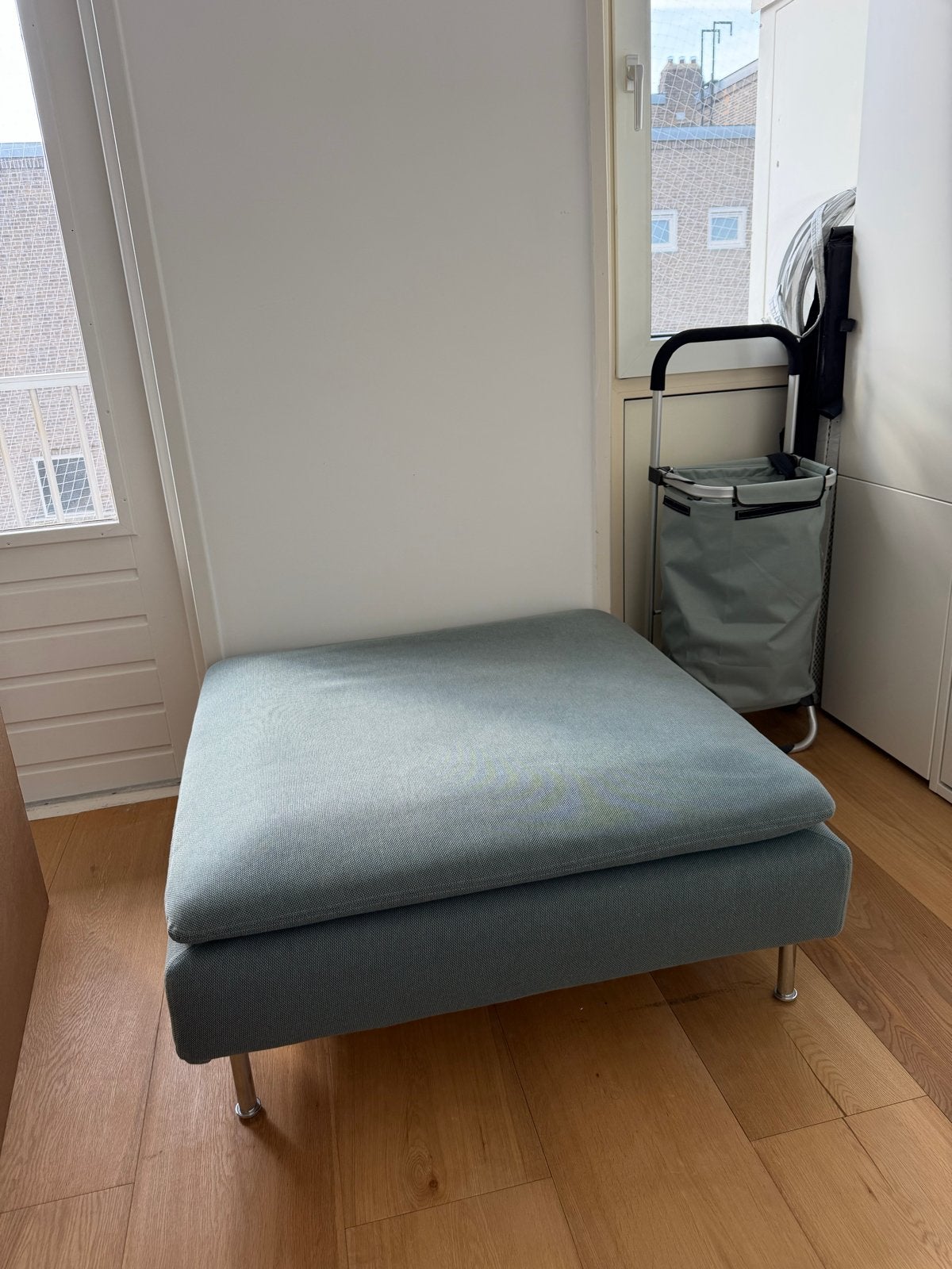 Ikea Söderhamn voetenbank - Zo goed als nieuw, Ophalen, Vierkant, Zo goed als nieuw, 75 tot 100 cm