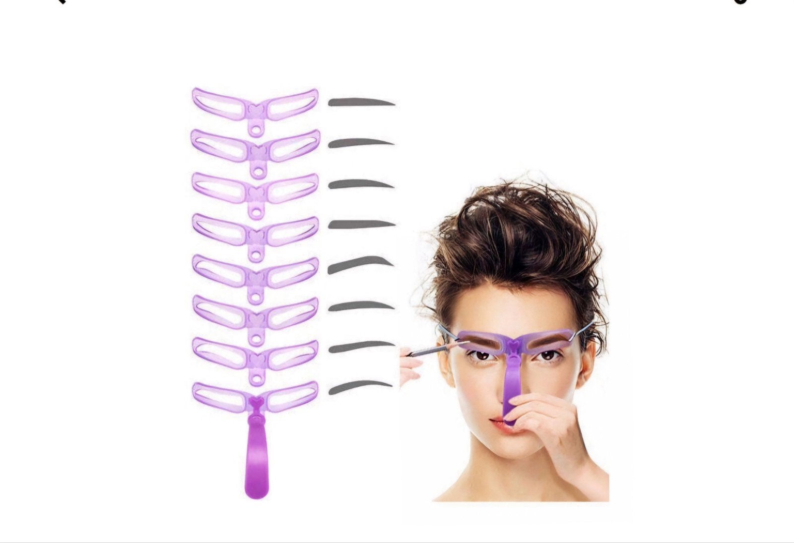 Wenkbrauw Sjablonen Set 8-in-1 - Perfecte Wenkbrauwen, Ophalen of Verzenden, Gehele gezicht