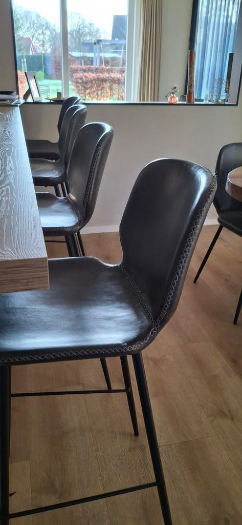 Set van 4 barkrukken/barstoelen met gebruikssporen, Ophalen, Gebruikt, Met voetsteun, 60 tot 90 cm