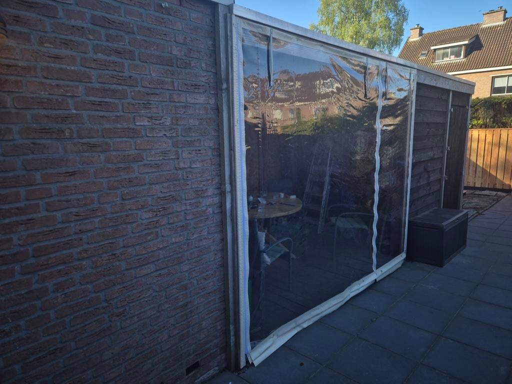 Zeil voor overkapping, met 3  x rits 1 jaar gebruikt, Tuin en Terras, Verzenden, Zo goed als nieuw, 200 cm of meer, 150 tot 200 cm